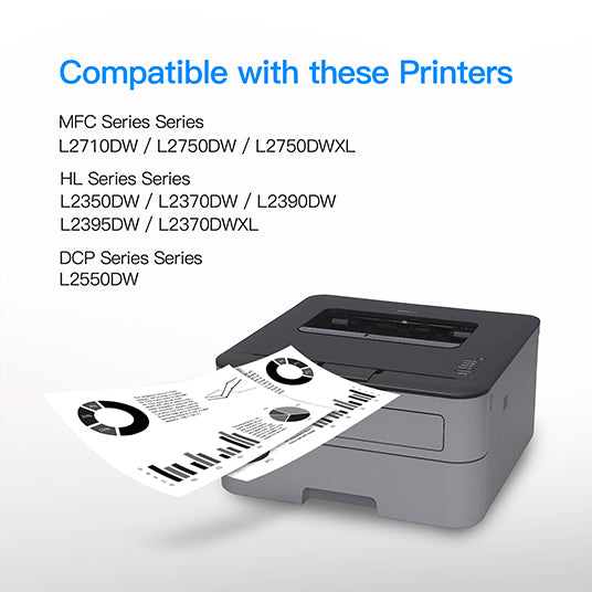 4PK TN760 TN730 Toner Compatible for Brother HL-L2395DW MFC-L2710DW  DCP-L2550DW 
