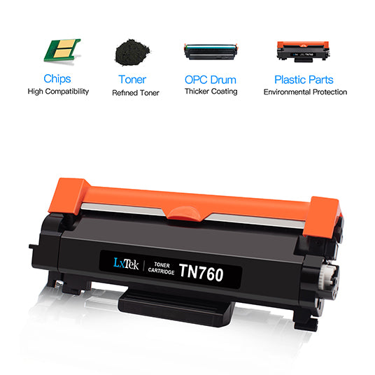Catch Supplies Compatible Toner for Brother TN760 HL-L2350DW HL-L2395DW  HL-L2390DW HL-L2370DW MFC-L2750DW MFC-L2710DW DCP-L2550DW Laser Printer Ink  (